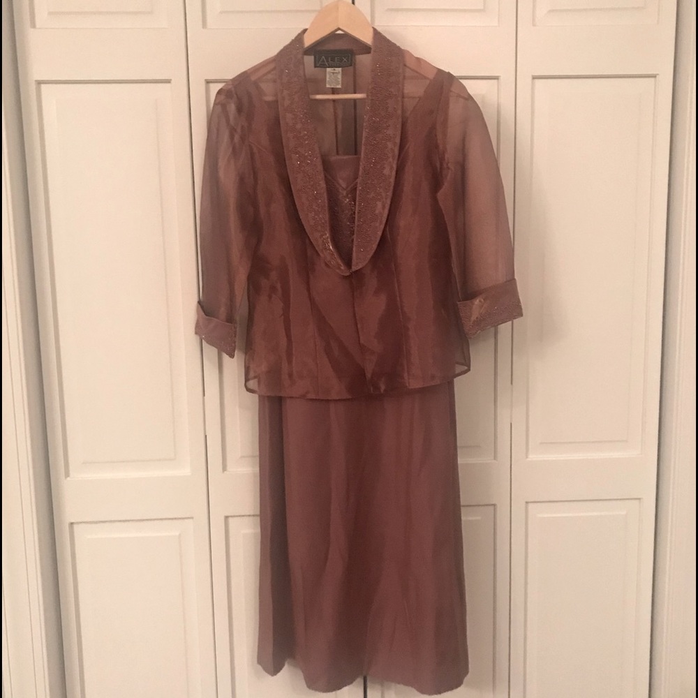 Women’s formal Alex Evenings dress and jacket SZ 8